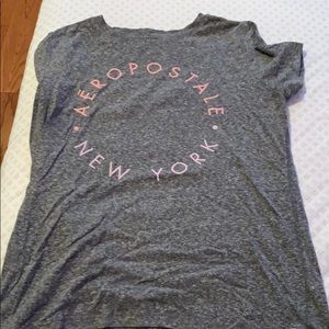 aeropostal short sleeve gray and pink